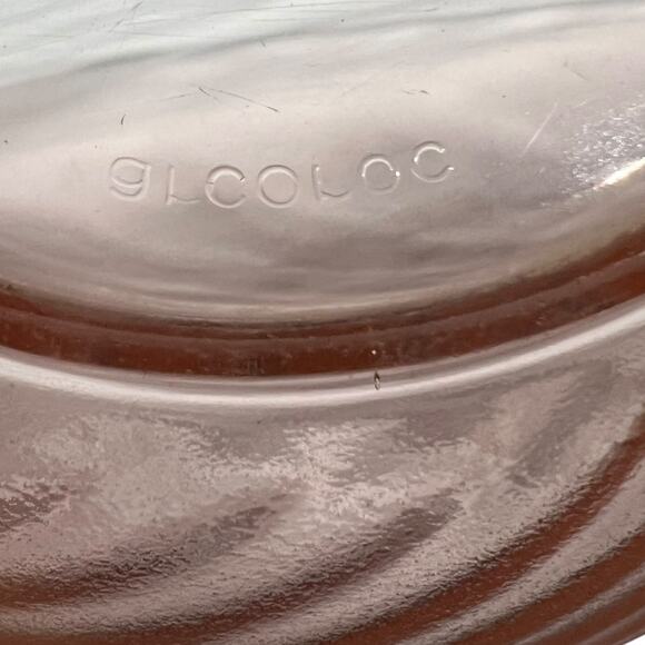 Glcoloc Vintage Pink Frosted Glass Swirl Bowl Ruffled Edge Collectible - Picture 4 of 10